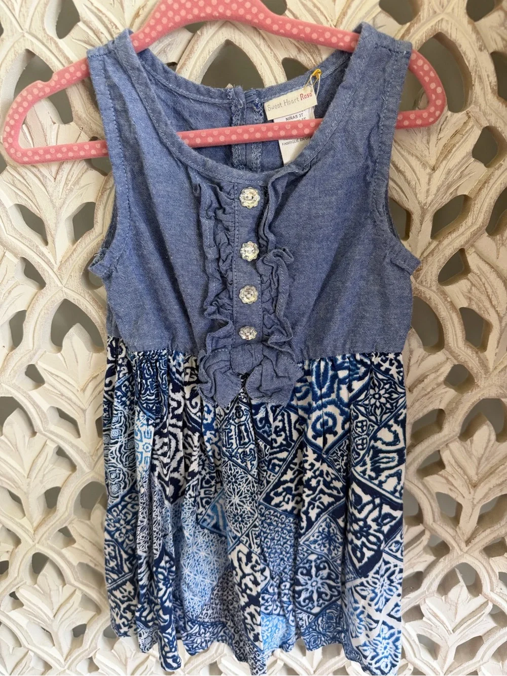Summer Blues Dress and Romper set, 4T Includes Hanna Andersson